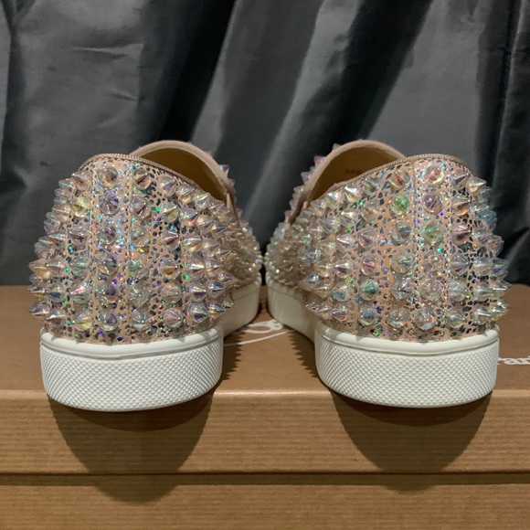 Christian Louboutin Roller Boat Sparkly Spikes